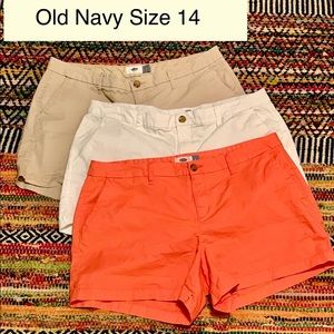 Old Navy Size 14 Shorts x 3